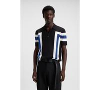 HUGO Polo in maglia a righe grosse in cotone - Style Spolo, 50516642 Nero / Bianco / Blu XL