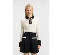 HUGO Polo in maglia con chiusura con logo scomposto - Style Sharro, 50542608 Bianco / Nero XXL