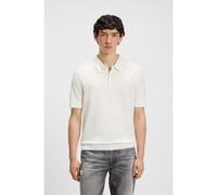 HUGO Polo in maglia con chiusura nascosta - Style San Peter-CV, 50536672 Bianco S