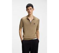 HUGO Polo in maglia con colletto con zip - Style Sayfong-5, 50564234 Beige M