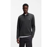 HUGO Polo in misto cotone con logo scomposto - Style Dinote, 50553441 Grigio scuro M