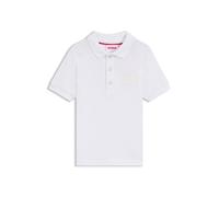 HUGO Polo per bambini in cotone elasticizzato con logo spezzato - Style G00443/09B12A, G00443 Bianco 150