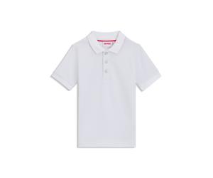HUGO Polo per bambini in cotone elasticizzato con logo stampato - Style G00344/10P04A, G00344 Bianco 126