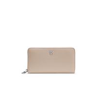 HUGO Portafoglio in similpelle con zip e logo scomposto - Style Chris 2.0_Zip Around, 50547912 Beige pz.