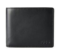 Hugo Portafoglio Subway Trifold in pelle con logo goffrato Nero Uomo