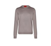 HUGO Maglione in lana merino con logo ricamato - Style San Cedric-M1, 50476832 Marrone M