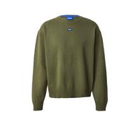 HUGO Maglione relaxed fit con targhetta con logo blu - Style San Casey-CP, 50543784 Oliva M