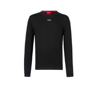 HUGO Maglione slim fit in cotone con logo - Style San Cassius-C2, 50553588 Nero XL