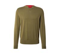 HUGO Maglione slim fit in cotone con logo - Style San Cassius-C2, 50553588 Oliva M