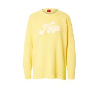 HUGO Pullover 'Sareedi' giallo / bianco, Taglia M
