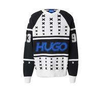 HUGO Pullover 'Shalock' blu / navy / bianco Uomo HUGO M blu / navy / bianco