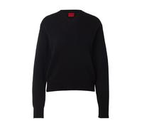 HUGO Pullover 'Solanu' nero / bianco Donna HUGO XXL nero / bianco