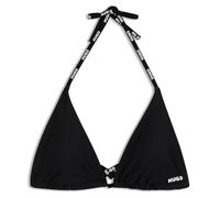HUGO Top bikini a triangolo con lacci con logo - Style PURE TRIANGLE, 50555596 Nero S