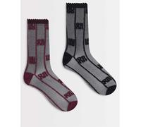 Hugo Red - Calzini viola a coste trasparenti 35-38