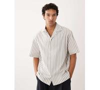 HUGO - Red - Camicia oversize marrone chiaro a righe M