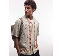 HUGO Red - Camicia verde chiaro a righe XL