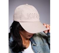 Hugo Red - Cappellino beige con logo-Neutro One Size