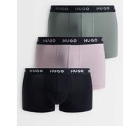 HUGO Red - Confezione da 3 boxer aderenti grigi-Grigio W32