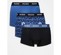 Hugo Red - Confezione da 3 boxer aderenti neri e blu-Multicolore M
