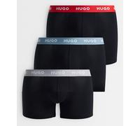 HUGO Red - Confezione da 3 boxer neri con fascia in vita con logo-Nero W34.6