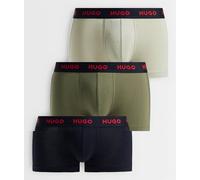 HUGO Red - Confezione da 3 boxer neri e kaki-Nero W30