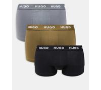 Hugo Red - Confezione da 3 paia di boxer aderenti neri, verdi e grigi-Multicolore S