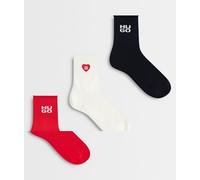 HUGO Red - Confezione da 3 paia di calzini multicolore con logo 38-42