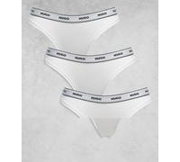 HUGO Red - Confezione da 3 perizomi bianchi-Bianco XXL