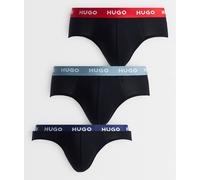 Hugo Red - Confezione da 3 slip sui fianchi multicolore-Nero W36