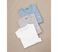 Hugo Red - Confezione da 3 T-shirt da casa bianca, blu e grigia-Multi W32