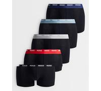HUGO Red - Confezione da 5 boxer neri con fascia in vita con logo-Blu W33