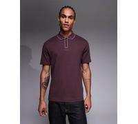 HUGO Red - Dalumo - Polo color bordeaux-Rosso S