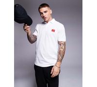 HUGO Red - Dereso - Polo bianca con logo-Bianco M