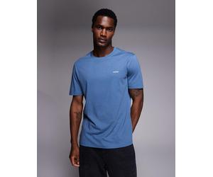 HUGO Red - Dero - T-shirt blu medio chiaro con logo tono su tono 2XL