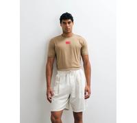 HUGO Red - Diragolino - T-shirt beige con logo-Neutro L