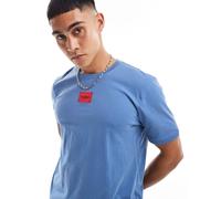 HUGO Red - Diragolino - T-shirt blu con stemma centrale sul petto 2XL