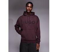 HUGO Red - Ditchle - Felpa bordeaux oversize con cappuccio e logo grande sul petto-Rosso M