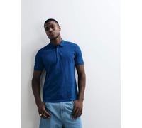 HUGO Red - Donos - Polo blu con stampa del logo sul petto M