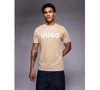 HUGO Red - Dulivio - T-shirt beige con logo-Rosso 2XL