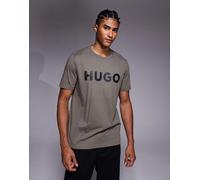 HUGO Red - Dulivio - T-shirt grigio medio con logo sul davanti 2XL
