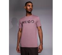 HUGO Red - Dulivio - T-shirt marrone chiaro con logo-Rosso XL