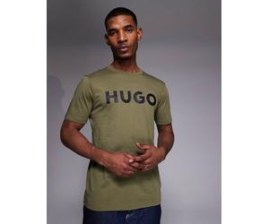 HUGO Red - Dulivio - T-shirt verde con logo S