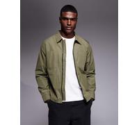 HUGO Sovracamicia oversize in tela di misto cotone - Style Evalom, 50556274 Kaki L