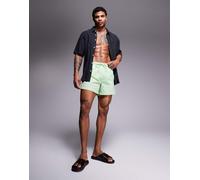 HUGO RED - Fab - Pantaloncini da bagno verde chiaro con fettuccia del logo W36