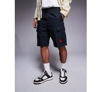 HUGO Red - Garlio - Pantaloncini della tuta stile cargo neri con logo-Nero 44