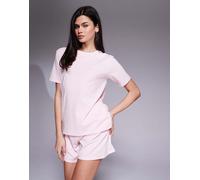 HUGO Maglia del pigiama dal taglio rilassato in cotone elasticizzato - Style HUGO ID T-SHIRT, 50555634 Rosa chiaro L
