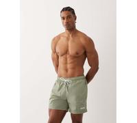 Hugo Red - Pantaloncini da bagno verde scuro con stampa del logo W32