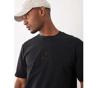 HUGO Red - T-shirt comoda nera con etichetta del logo-Nero XS