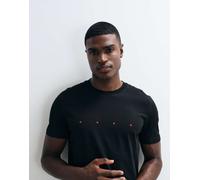 HUGO Red - T-shirt nera con logo sul petto-Nero S