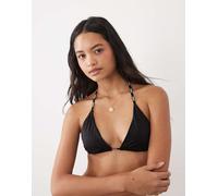 HUGO Red top bikini a triangolo nero M